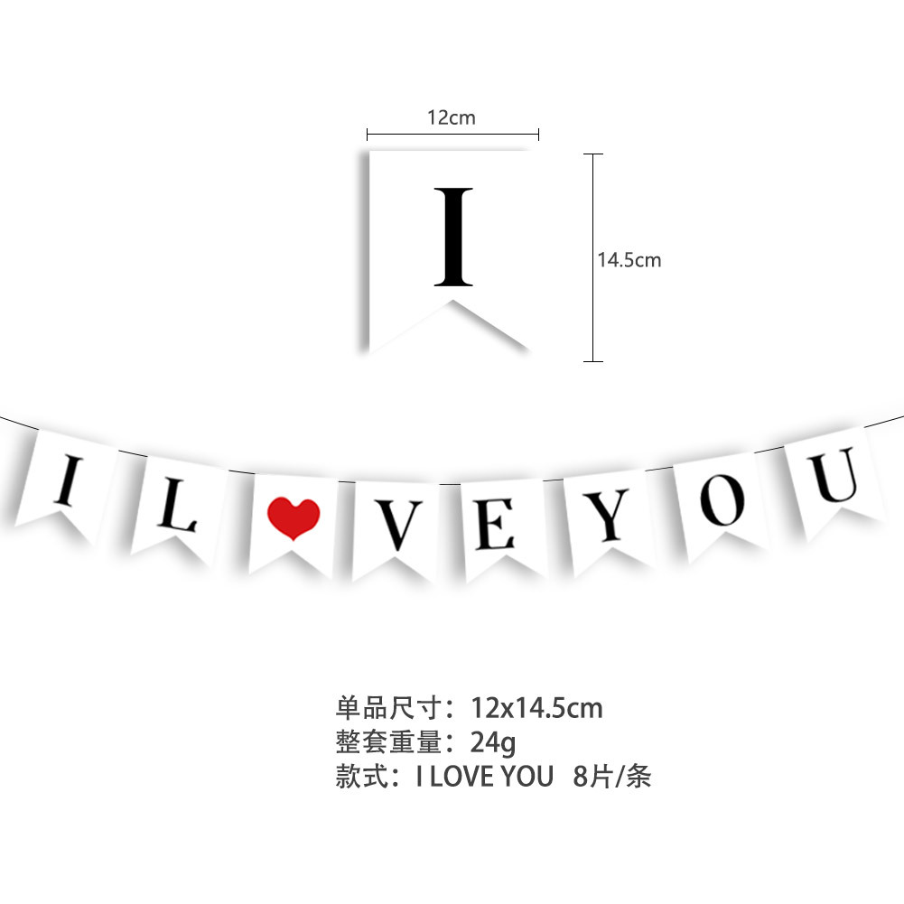 Decoración de cumpleaños tirar bandera confesión propuesta tirar flor Blanco Amor tirar bandera tronco sorpresa diseño cumpleaños tirar bandera