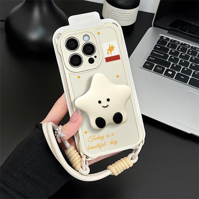 适用iPhone17ProMax波点闪烁星月支架华为oppo小米vivo苹果手机壳|undefined