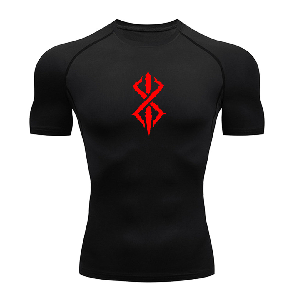 Quick dry sports breathable T-shirt for gym for training with a…