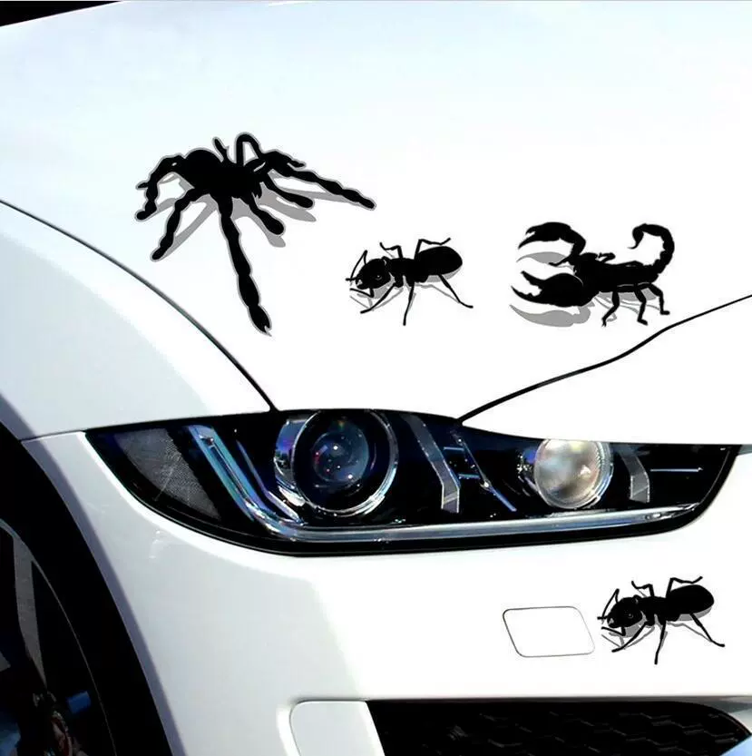 Stickers, sticker, three dimensional eye shadow, set, scorpion, spider, in 3d format, 1 pair