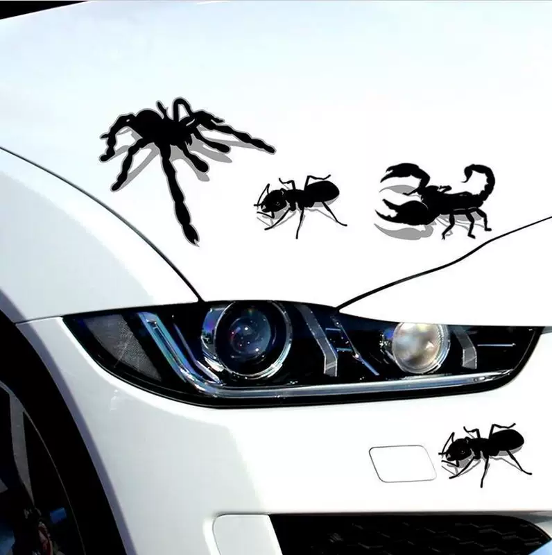 Stickers, sticker, three dimensional eye shadow, set, scorpion, spider, in 3d format, 1 pair