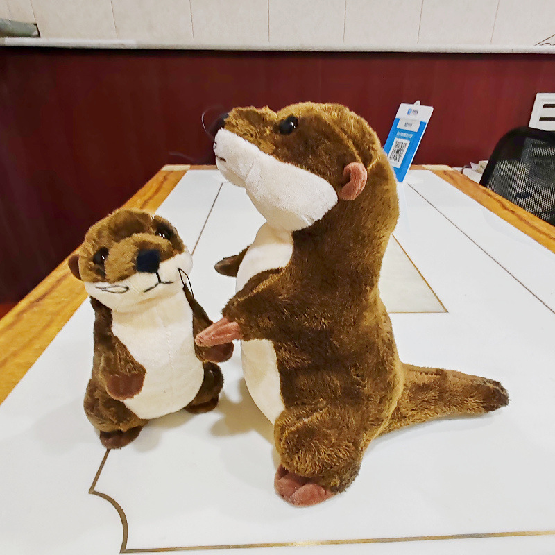 Animal de simulación transfronteriza Little Haize Polar Ocean Park Otter Doll Zorro suricata Juguetes de peluche Regalo de confort femenino