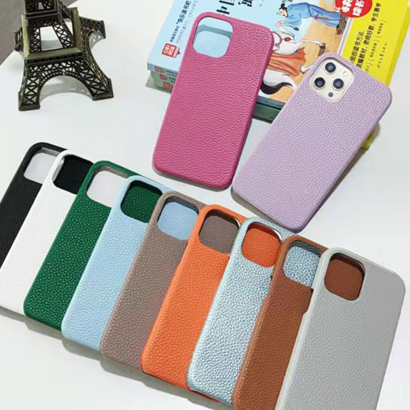New Lychee Pattern Suitable for 15/17 Apple Phone Cases, Half-Cover 16Pro/16Promax Phone Cases