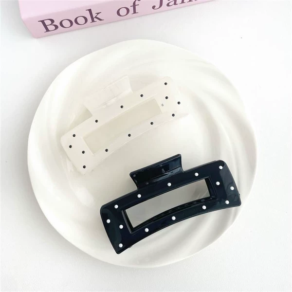 Square style - black dots on white background