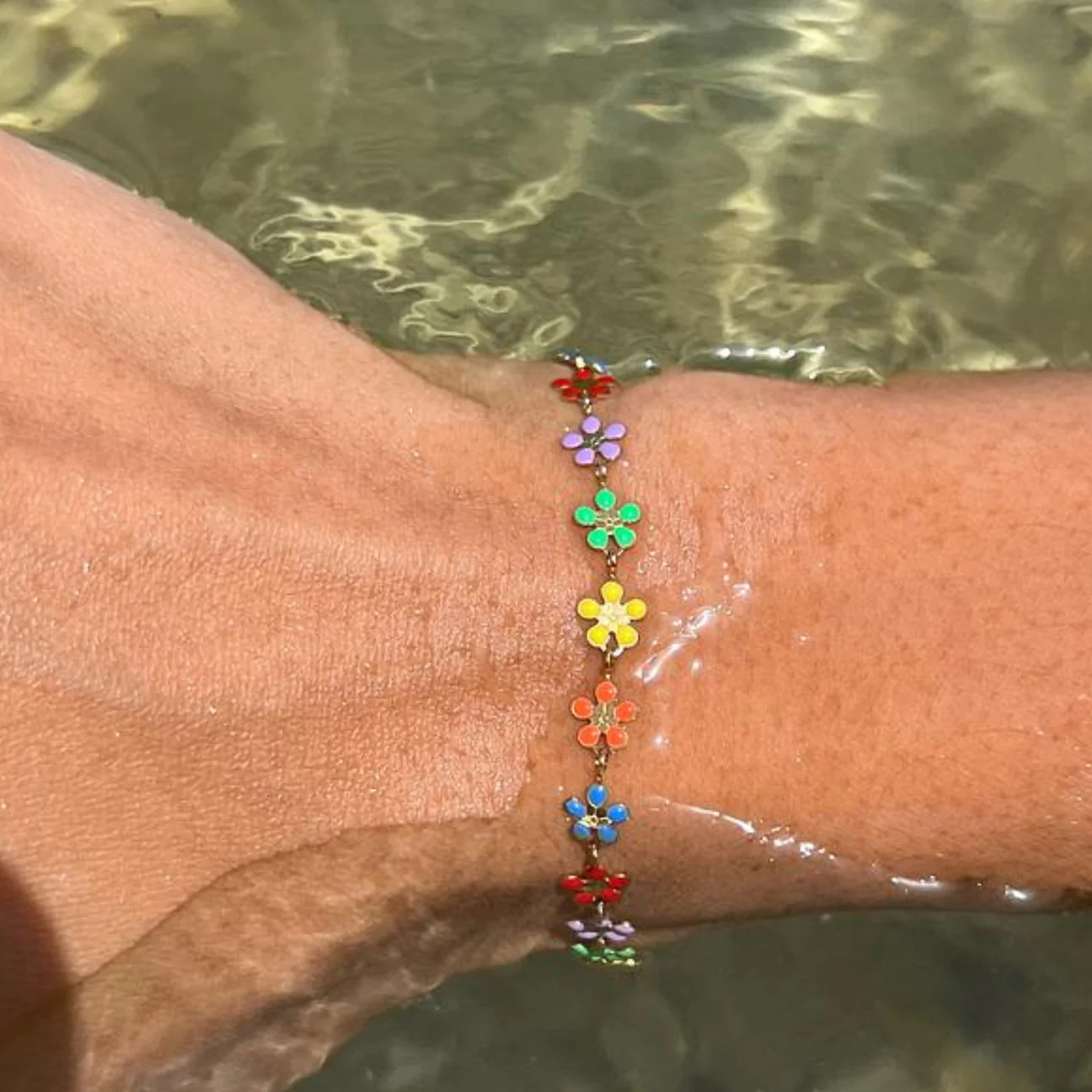 Bracelets, Anklet, Necklace Classification 1 Piece Quantity Wholesale Retro Flower Titanium Steel Bracelets Anklet Necklace
