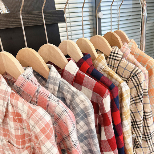 Boy's Shirt Spring and Autumn New Children's Checkered Collar Shirt Korean Style Boy Long Sleeve Top Fashion Autumn