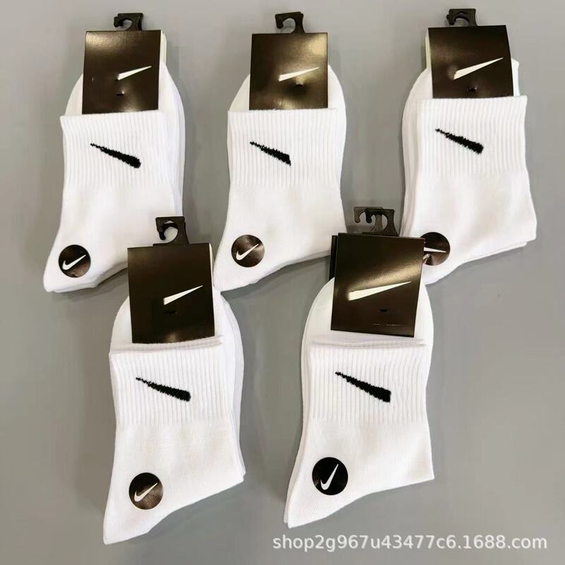 Suwan Nike Mid-Calf Socks for Men and Women, High-Calf Sports Socks, Sweat-Absorbent and Breathable Short Socks for All Seasons, Wholesale from the Manufacturer