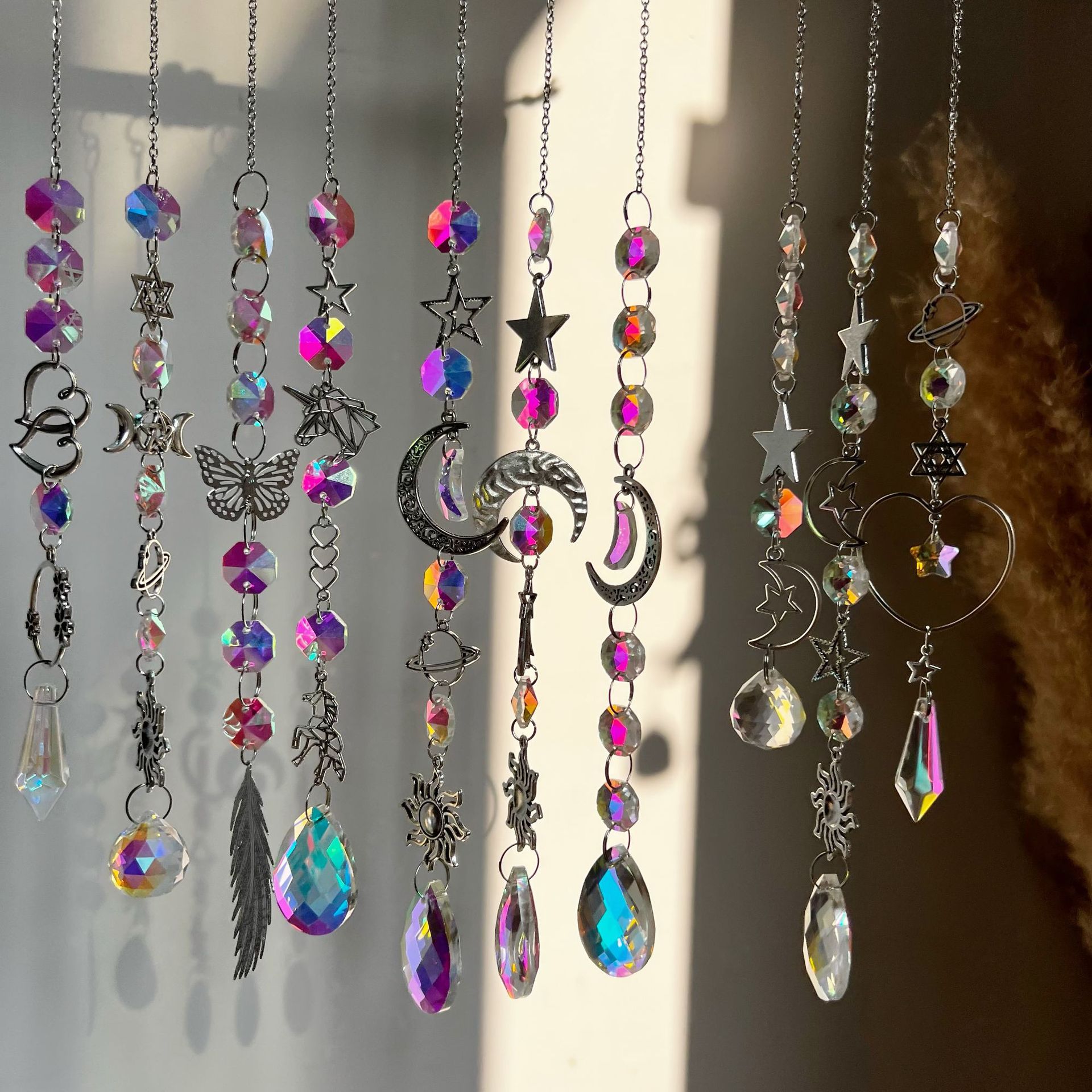 30g Weight Suncatcher, Wind Chime Home Textiles & Decor Type 1 Piece Quantity Holiday, Daily Occasion Crystal, Crystal Material Sun, Star, Heart Shape Pattern Modern Style, Classic Style Style Modern Style Classic Style Sun Star Heart Shape Crystal Crystal Suncatcher Wind Chime Wall Art 无