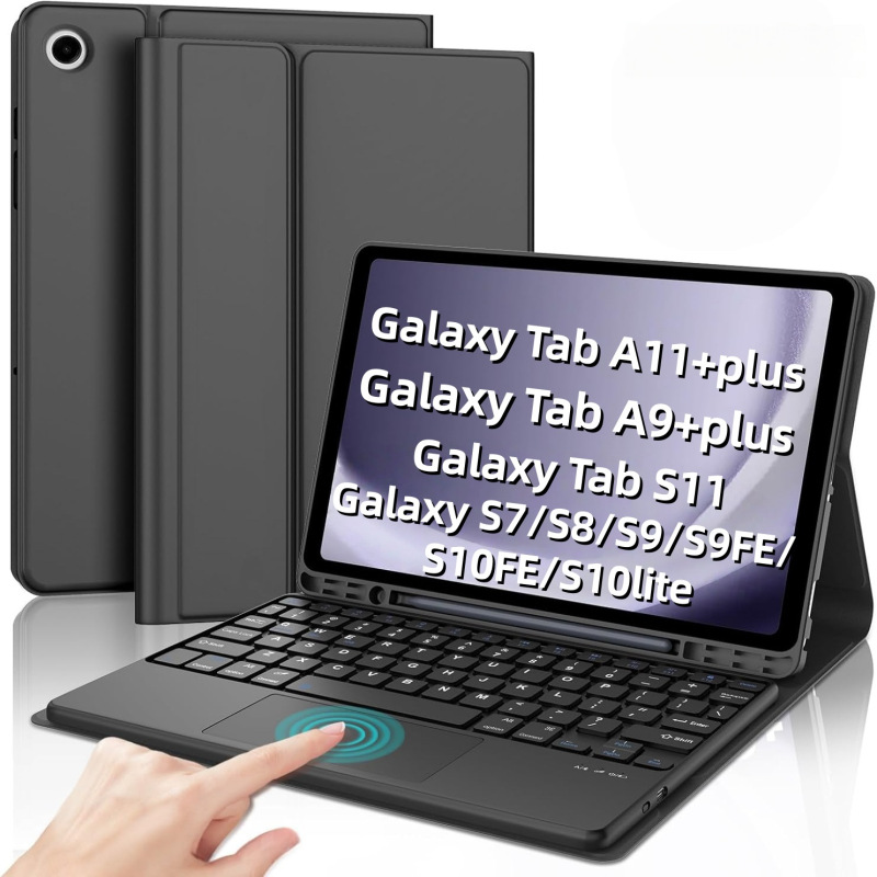 Suitable for Samsung A9+ Tablet Protective Case S78910Lite with Touchpad Bluetooth Keyboard 11Plus Leather Case Fe