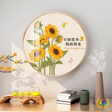✅向日葵十字绣2025新款线绣客厅手工刺绣简约现代卧室餐厅简单小