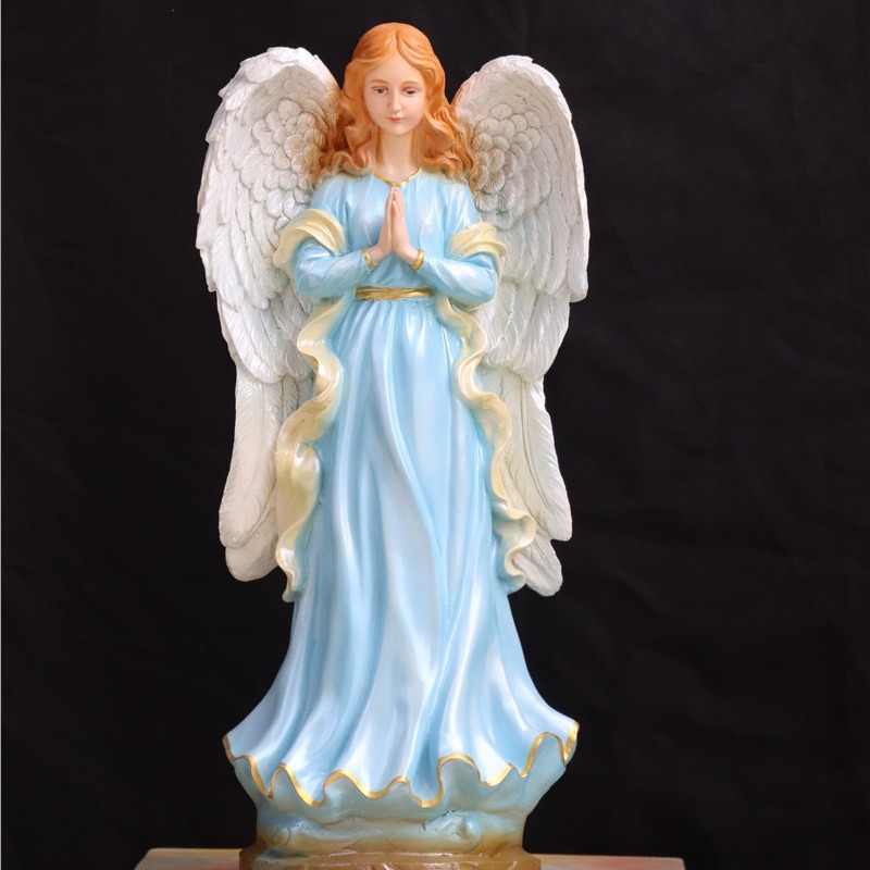 50cm ángel mano flotante estatuas de la iglesia de la casa decoración de la sala de estar de la figura principal