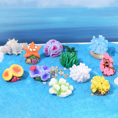 地中海シミュレーション樹脂サンゴ置物水族水槽造景カラー小サンゴ樹脂工芸品置物