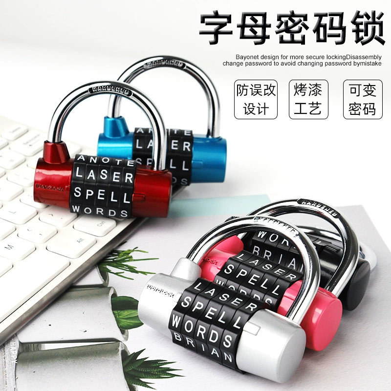 Zinche metal gym anti -theft window door 4 \ 5 turntable super knotting solid password alphabet lock