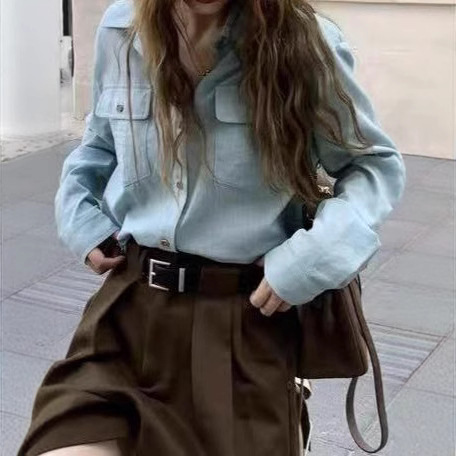 亚麻物语 极简老钱风 天丝亚麻衬衣女秋季新款纯色气质衬衫|undefined