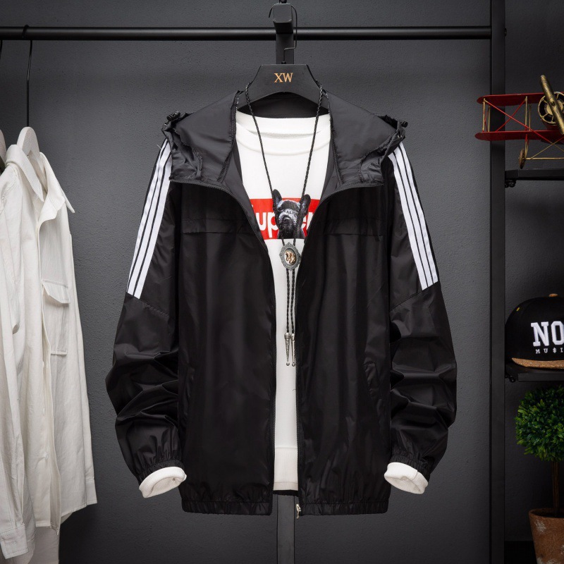Ropa de protección solar de verano hombre chaqueta delgada estilo coreano moda guapo vestido de trabajo estudiante ropa de protección solar con capuchón transpirable ligera