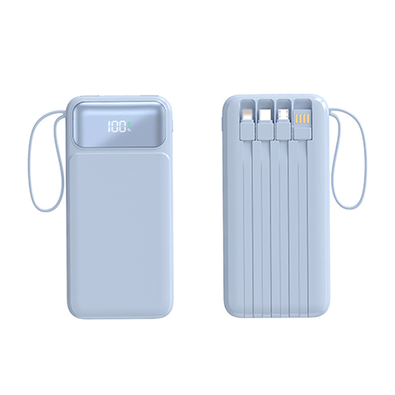 ケーブル付きパワーバンク PD22.5W 超高速充電 10000 mAh 大容量ポータブル電源、ストラップ付き|undefined