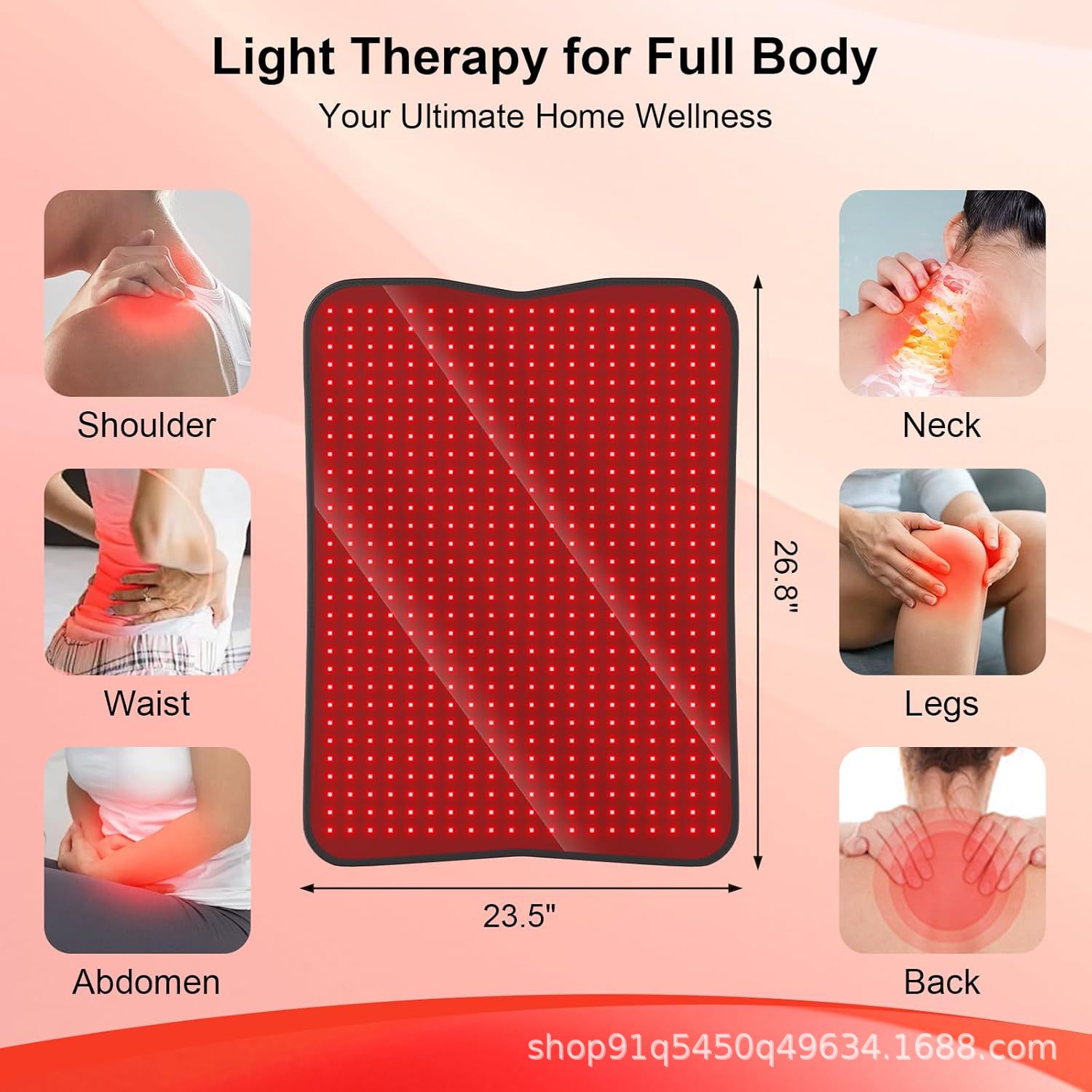 Amazon 600-Light Red Light Mat Red Light Therapy Belt Infrared Therapy Yoga Mat Red Light Therapy Heating Pad Lamp