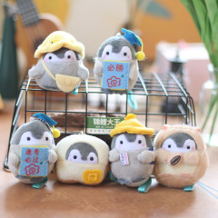 震え音かわいい超萌えペンギンストラップぬいぐるみぬいぐるみ漫画バッグ掛けキーホルダー人形人形