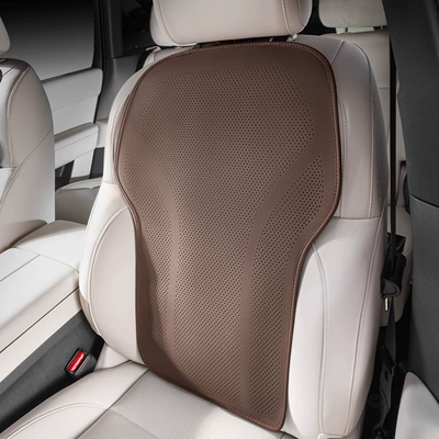 for All Seasons, Nappa Leather | Seat cushion, seat cover - chestnut-brown-nappa-leather-punch-style-seat-back-1-pack