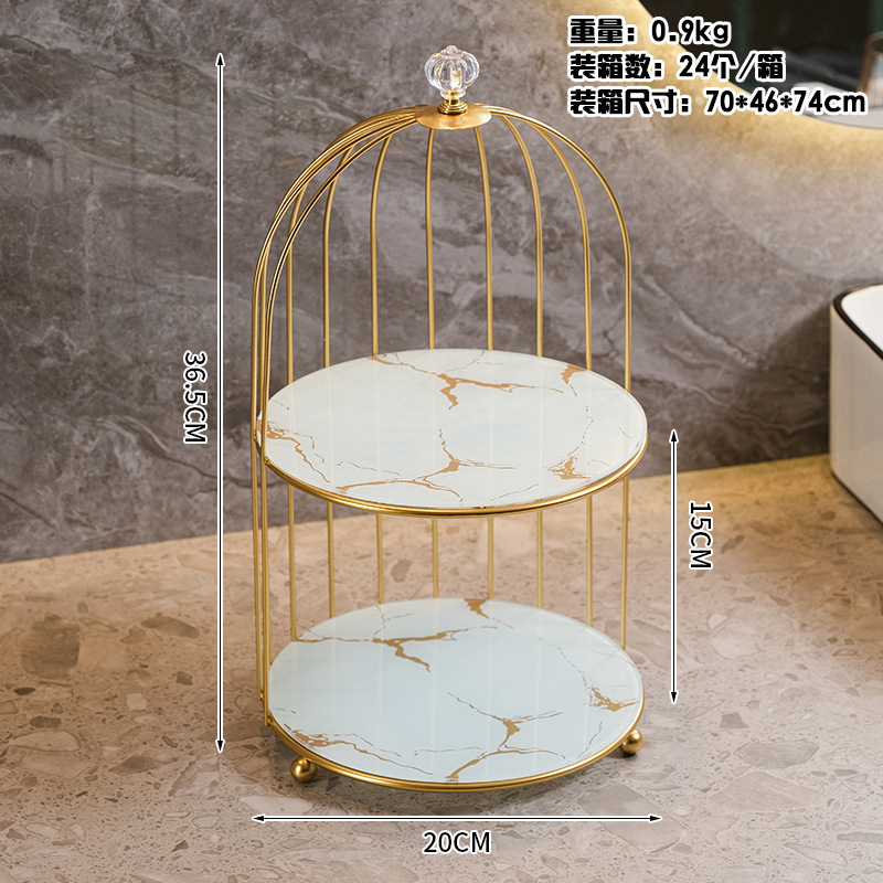 鉄芸浴室化粧品収納ケースデスクトップ口紅収納棚スキンケア用品トイレ鳥かご物置台置き|undefined