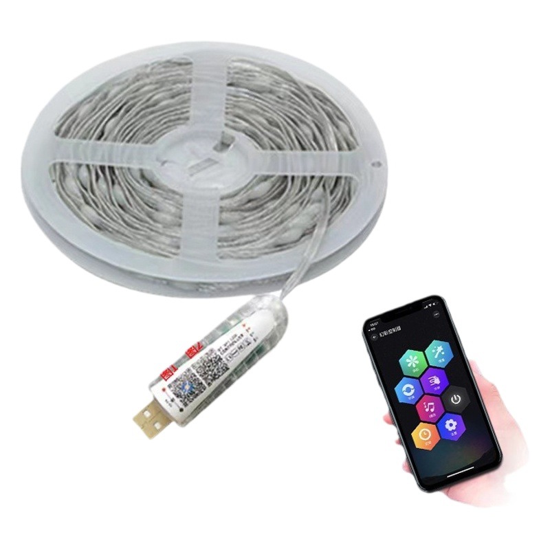 LED luz mágica línea de cuero de tres hilos punto de control Bluetooth música remoto luz cadena rgbic atmósfera luces de Navidad luces de vacaciones