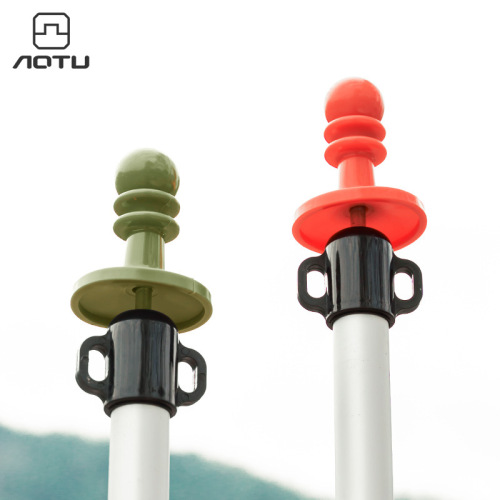 Outdoor camping canopy pole lightning protection hat camping tent support pole insulating plastic protective cap lightning protection hat 6525