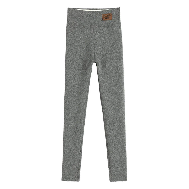 Северо-восточные сверхтолстые бархатные хлопковые леггинсы из ягненка, женская зимняя верхняя одежда, утепленные брюки больших размеров с высокой талией и животом на флисовой подкладке