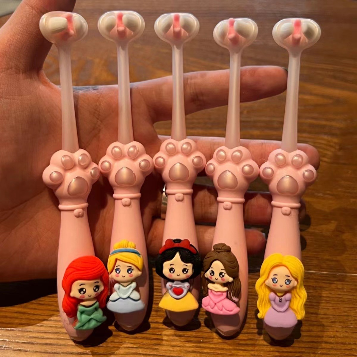 Ten thousand hair cat claw baby toothbrush three-sided ultra-fine soft hair baby 5d three-dimensional children's toothbrush 2-12 years old standard