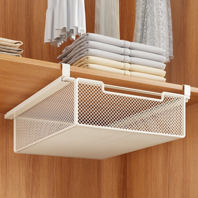 Wardrobe Storage Rack Pull-Out Partition Cabinet Hanging Drawer Organizer Hanging Closet Underwear Basket