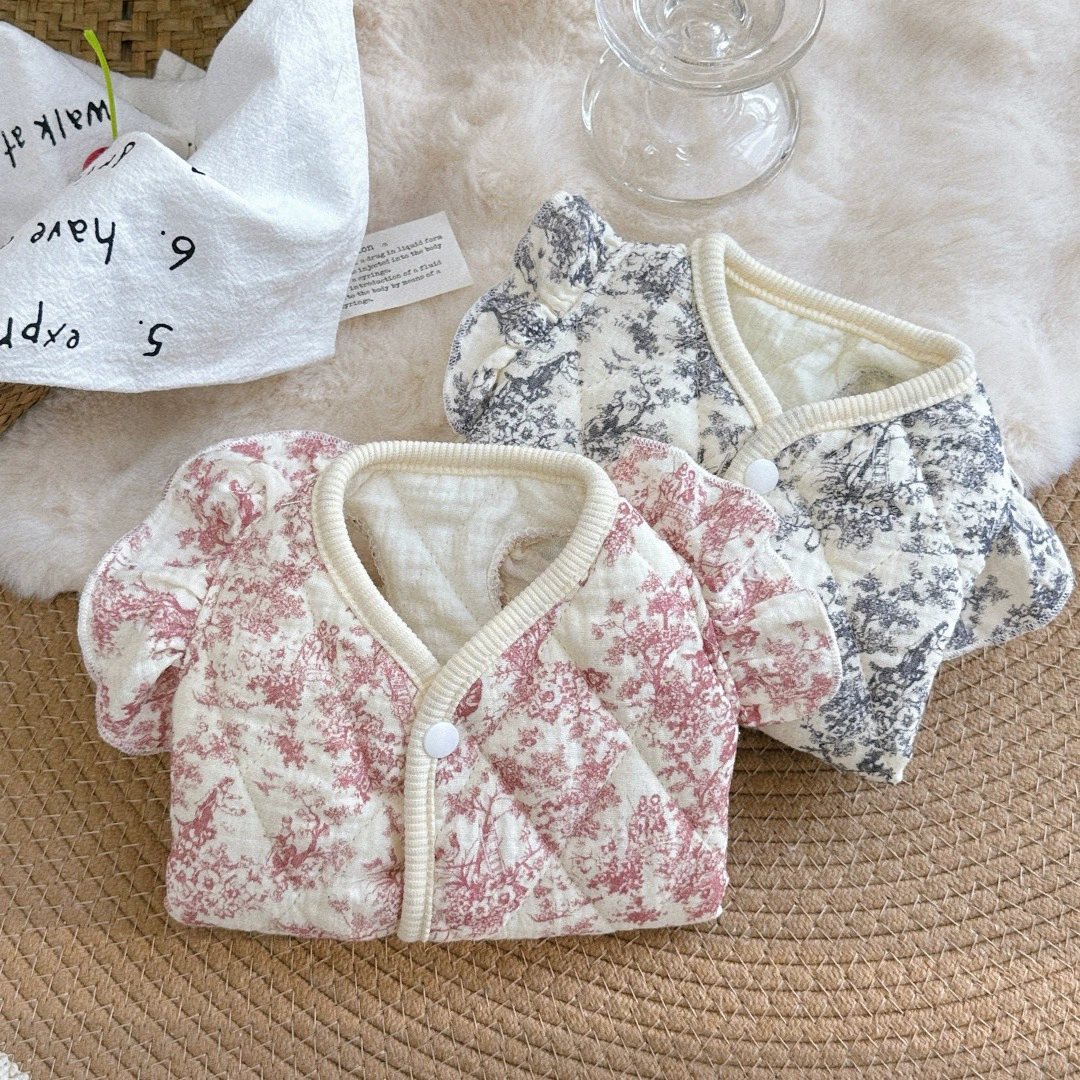 Летающие рукава марля хлопчатобумажная одежда для домашних животных, хлопок, домашняя одежда, маленькая собака, маленькая собака, теплая осенняя и зимняя одежда, маленькая кошка