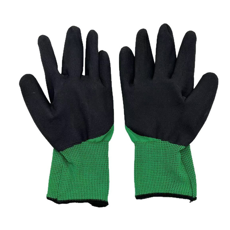 Guantes de Trabajo Recubiertos de Nitrilo y Látex, Antideslizantes y Resistentes al Aceite, para Fábricas y Construcción image 17