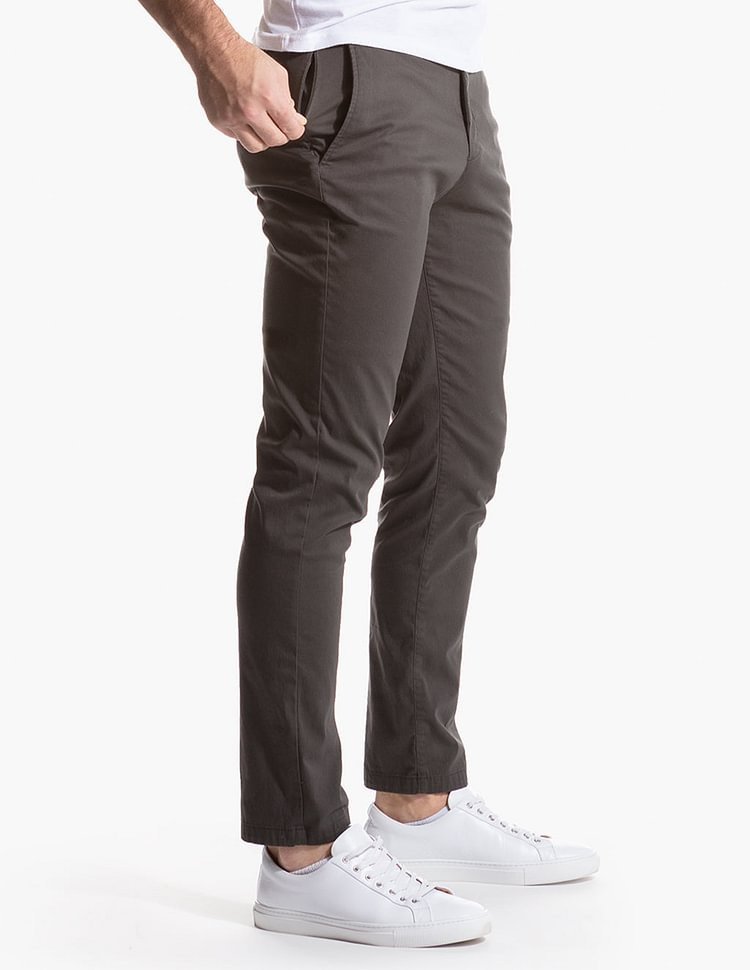 Nouveau décontracté pour hommes, pantalon d'affaires pour hommes de style automne, pantalon long en coton pur à haute élasticité en sergé tube droit_voghion.com