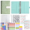✄-Embossed green (budget card 12 + zipper bag 8 + word stickers 2 + multi-function stickers 3 + caliper 1 + color label stickers 2￡❤▒▬