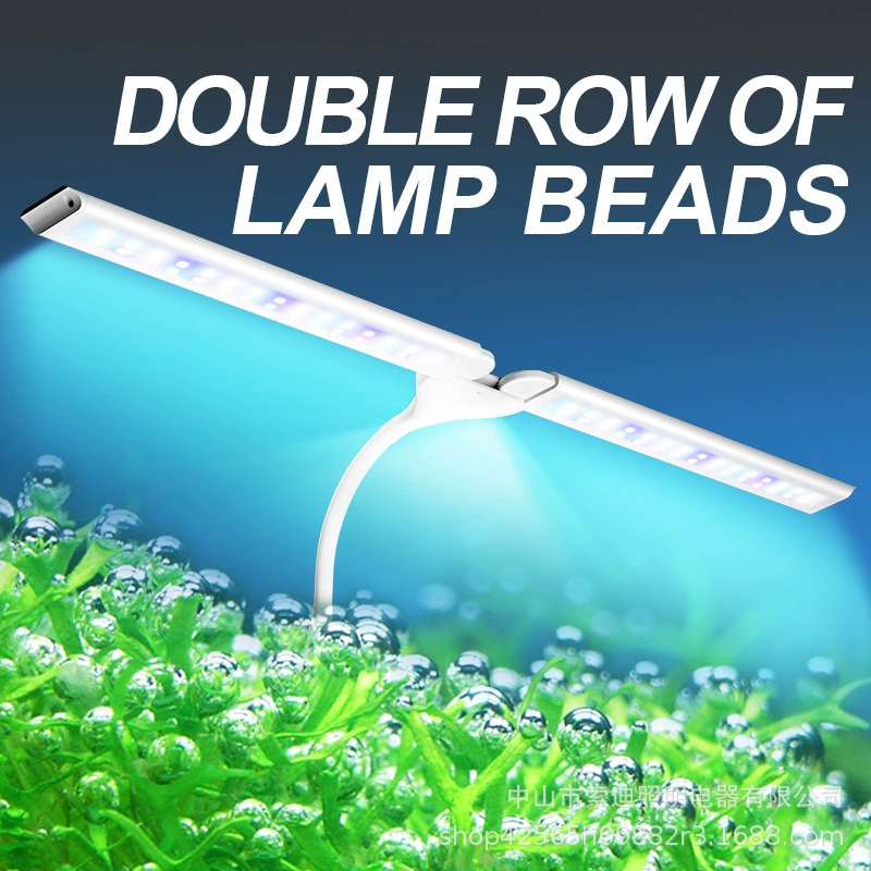 Трансграничный аквариум с двойным листом зажим светодиодный ультра-яркий зажим маленький аквариум для декоративного обесцвечивания