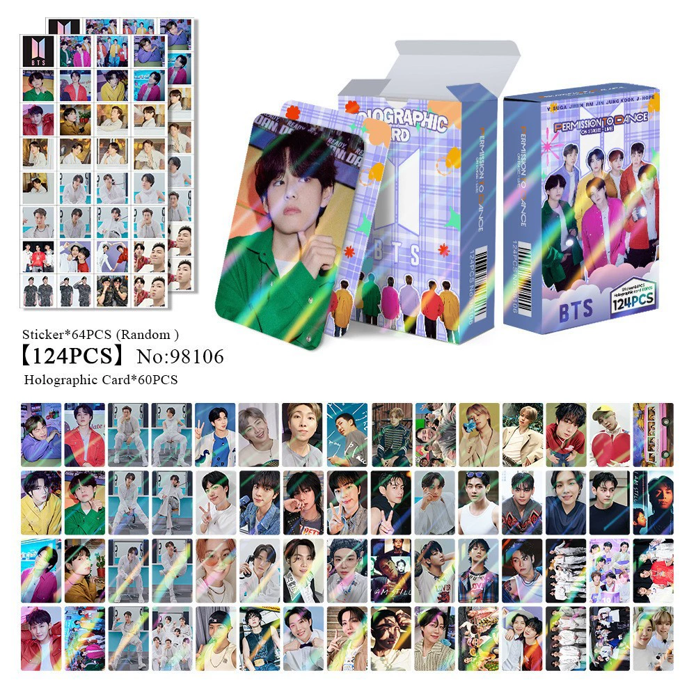 New Model Exclusively for Foreign Trade: 124 Holographic Cards, Total Chain Gidle Str Bptwice Celebrity Merchandise Lomo Small Cards