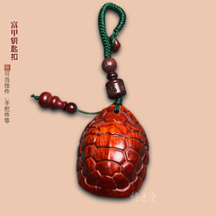 紫檀木富甲汽車鑰匙扣福祿文玩手把件鑰匙包包掛件夜市地攤直播