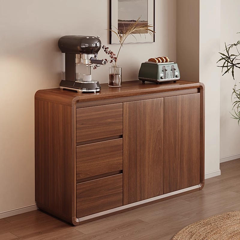 Gabinete lateral contra la pared Gabinete de almacenamiento integrado Gabinete de madera maciza Gabinete de almacenamiento Gabinete de té para el hogar Gabinete de almacenamiento para la sala de estar Gabinete bajo