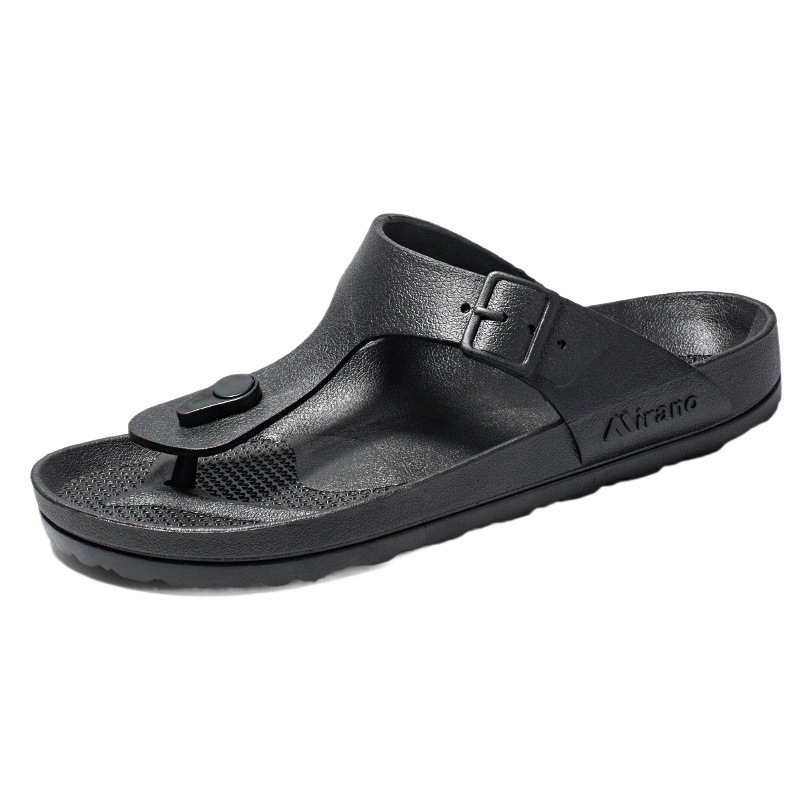 2023 new summer flip flops men's Boken sandals rubber sole non-slip trendy casual solid color beach shoes