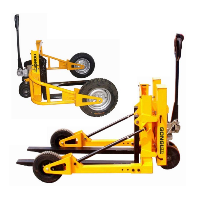 工地户外搬运车 山地型手动电动液压搬运叉车 建筑用电动搬运砖车