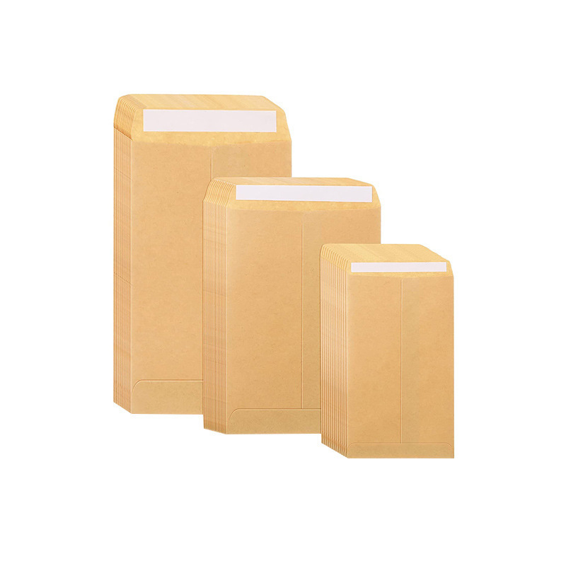 Bolsa de sobre autoadhesiva de color sólido fácil de rasgar doble cara sellado de goma bolsa de papel sobre engrosado gran papel kraft bolsa de archivo al por mayor