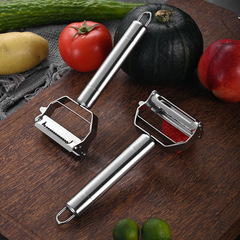 Stainless steel double-sided peeler and multifunctional shredder, peeler and melon peeler kitchen dual-purpose peeler