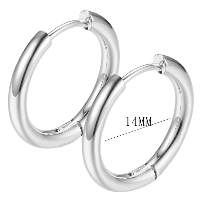 Estilo frío elegante hebilla de oreja de acero de titanio que no se desvanece estilo elegante pendientes de todo fósforo joyería de punción europea y americana al por mayor