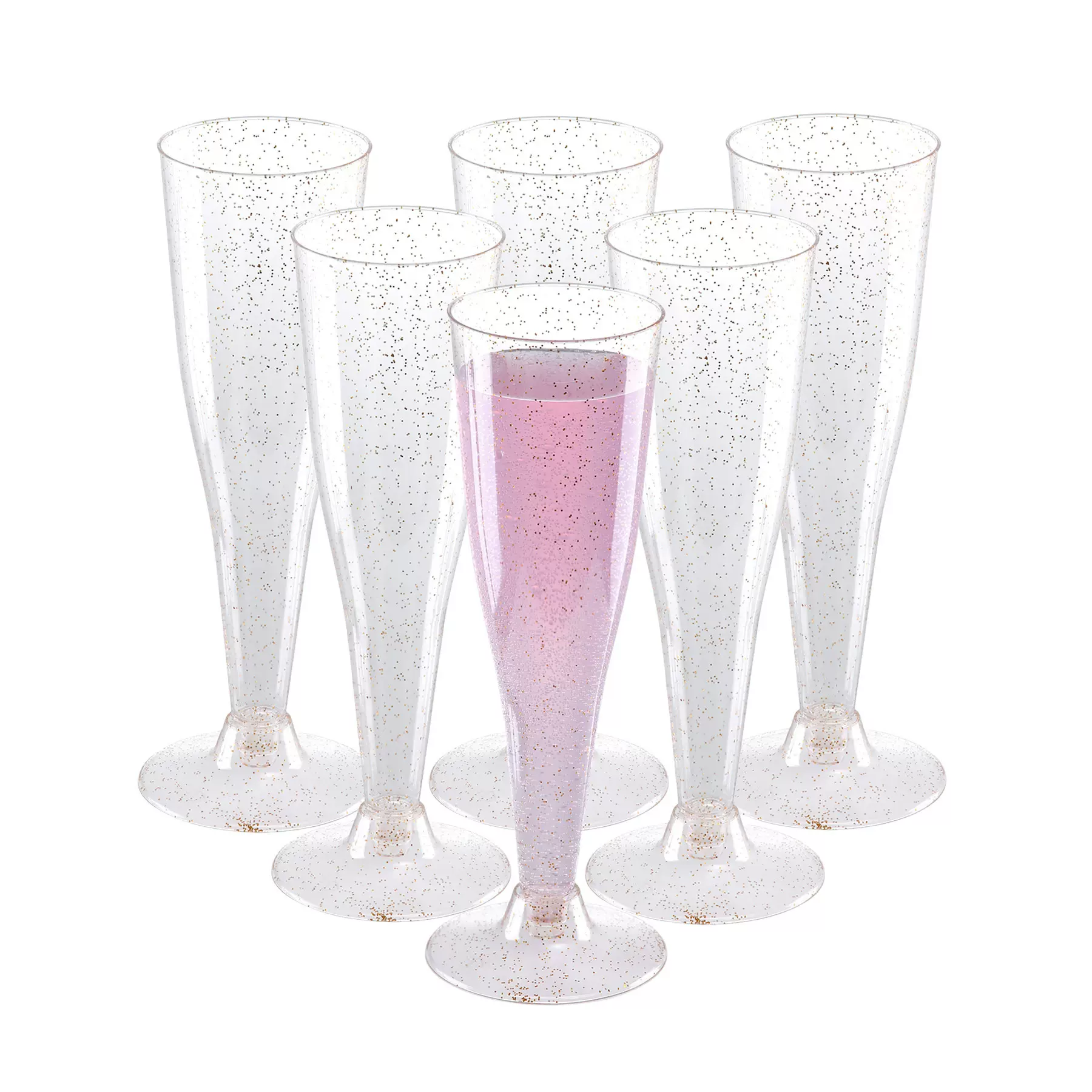 金色塑料香槟杯鸡尾酒红酒杯透明高脚杯苏打水马提尼酒杯