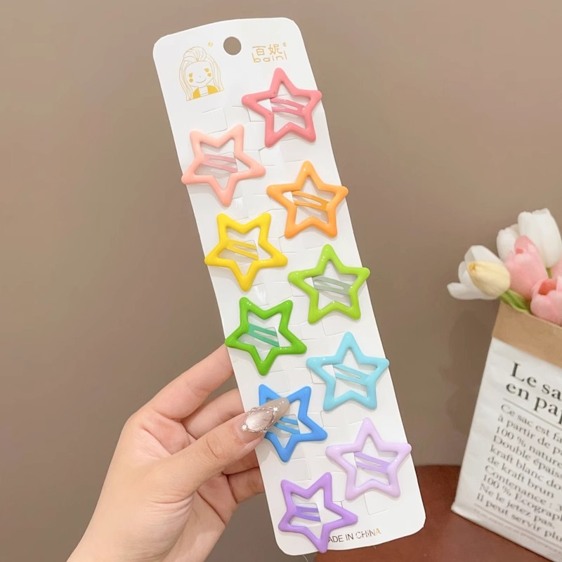 Niña pentagonal broca de cabello BB dopamina y2k broca de cabello dulce fría broca de cabello fría broca de cabello fría