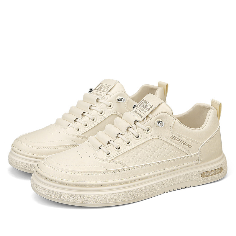 Nueva tendencia, zapatos casuales de todo fósforo para hombres, zapatillas transpirables, zapatos de cuero suave de alta gama, zapatos blancos, zapatillas casuales negras para hombres