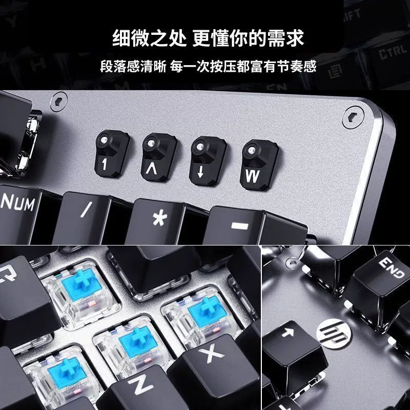 GK100F зелёная ось механическая клавиатура USB интерфейс бизнес домашние игровые периферия проводная компьютерный ноутбук