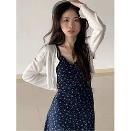 【松露千金】2025新款微胖碎花连衣裙女春夏韩系大码吊带裙子套装