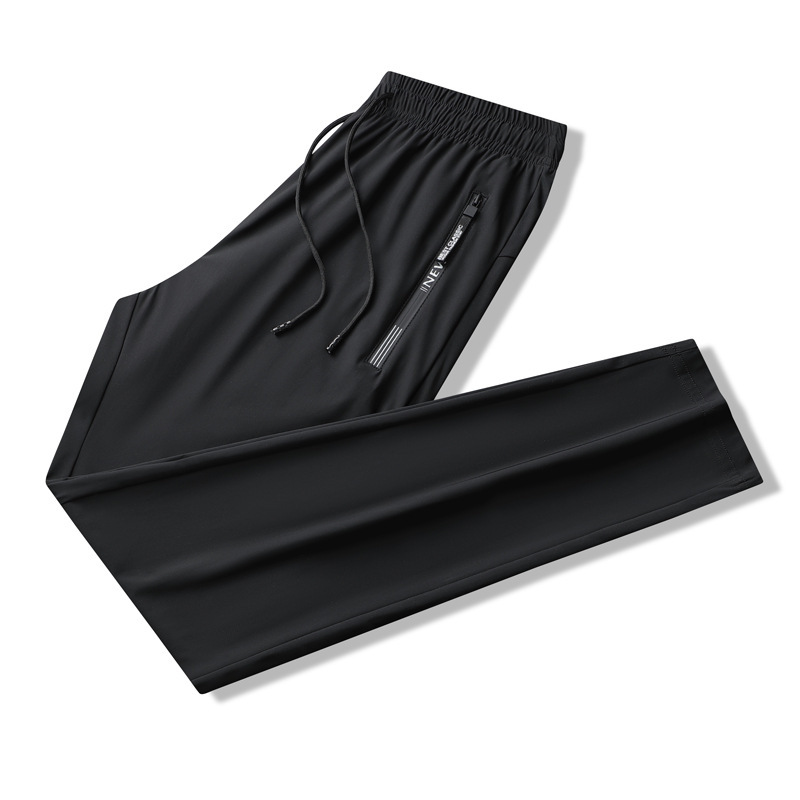 Cross-Border European Size Men's Popular Floral Zipper Ice Silk Pants, Summer Thin Casual Sports Long Pants for Men Cross-Border European Size Men's Popular Floral Zipper Ice Silk Pants, Summer Thin Casual Sports Long Pants for Men