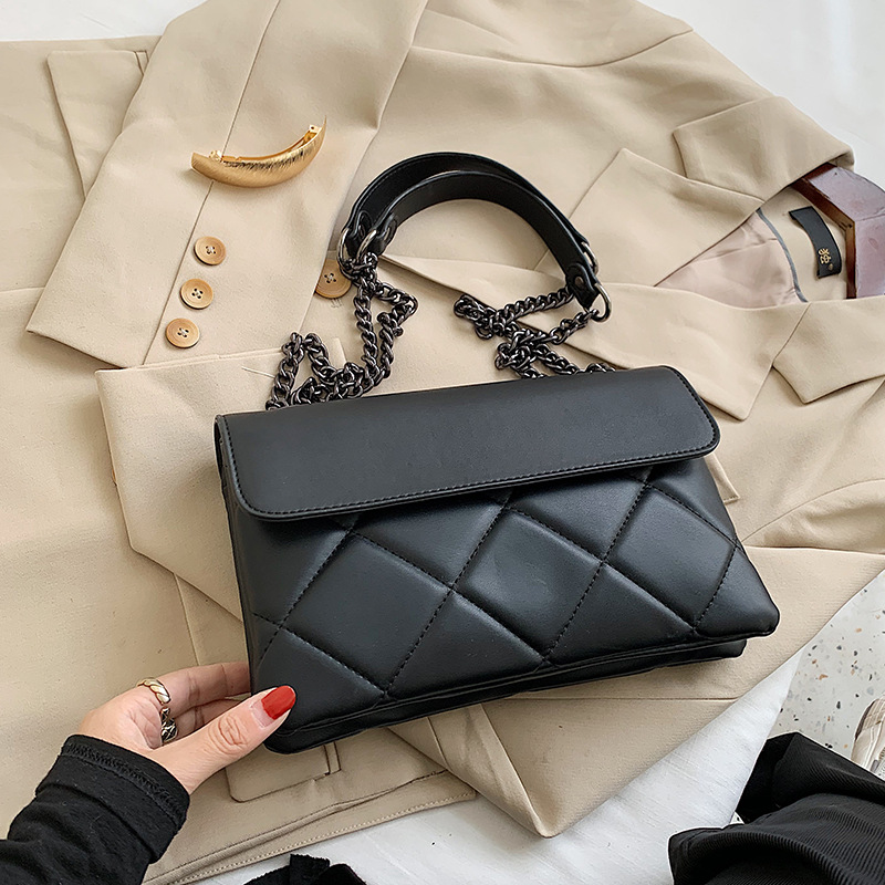 Nuevo rombo cadena pequeña bolsa para las mujeres 2024 Internet celebridad nueva moda estilo coreano todo partido hombro crossbody moda pequeña bolsa cuadrada