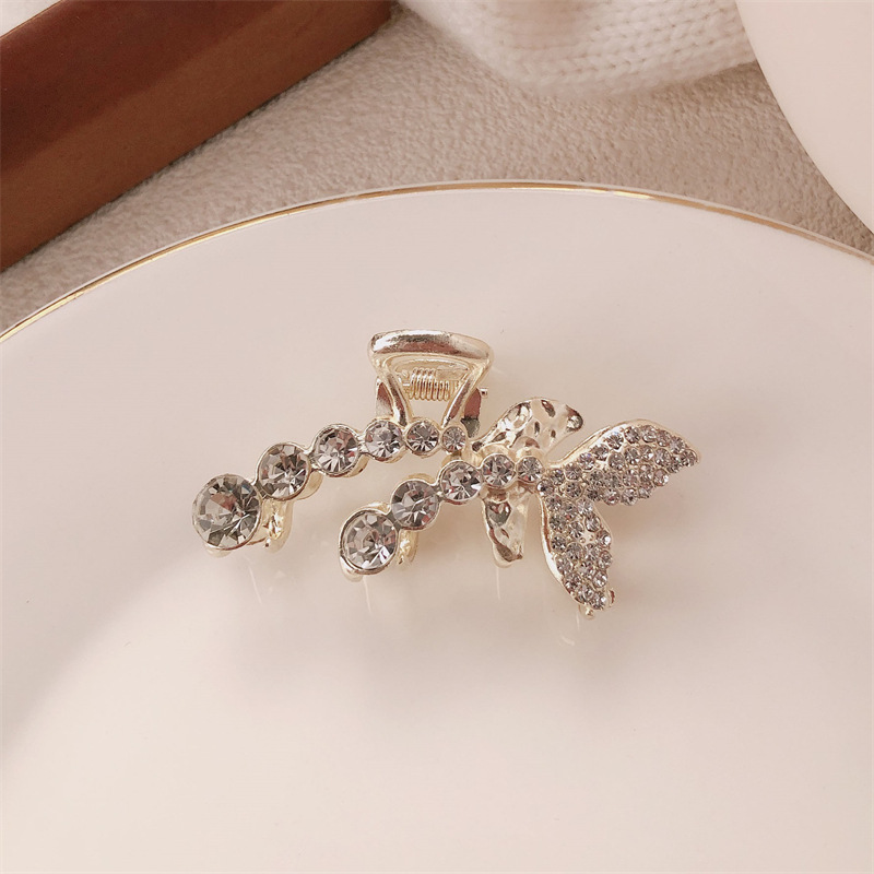 A4590 clip de cola de pescado de diamante blanco